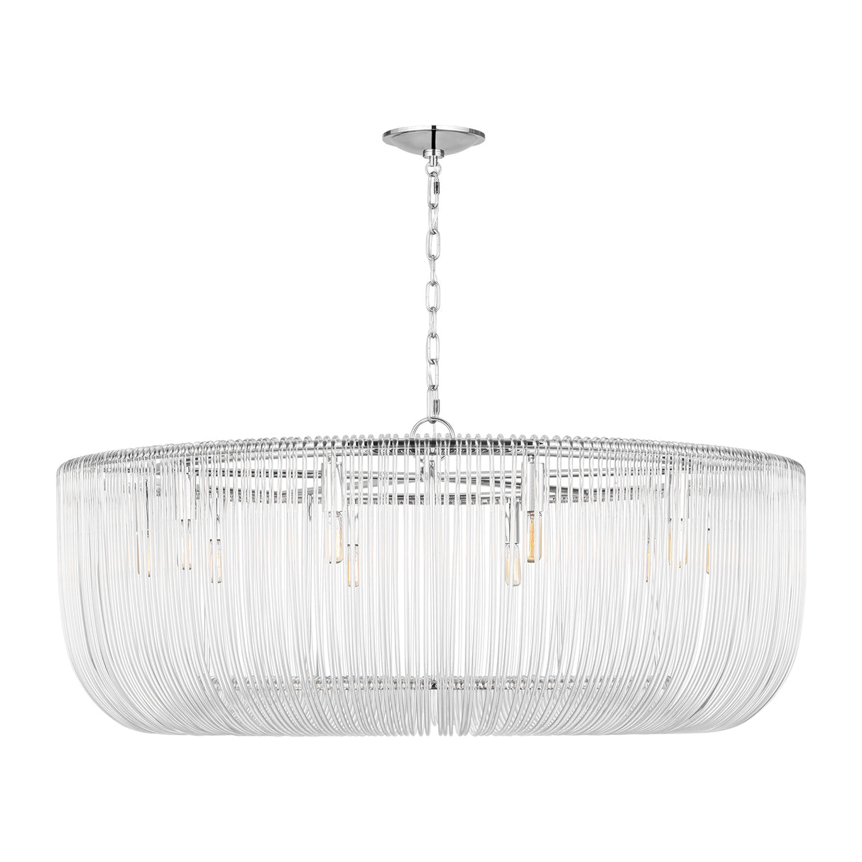 Amir Extra Large Chandelier 42", Polished Nickel