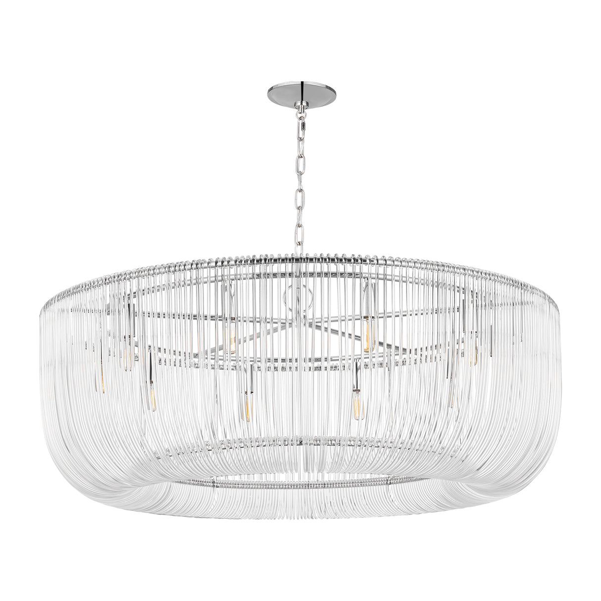 Amir Extra Large Chandelier 42", Polished Nickel