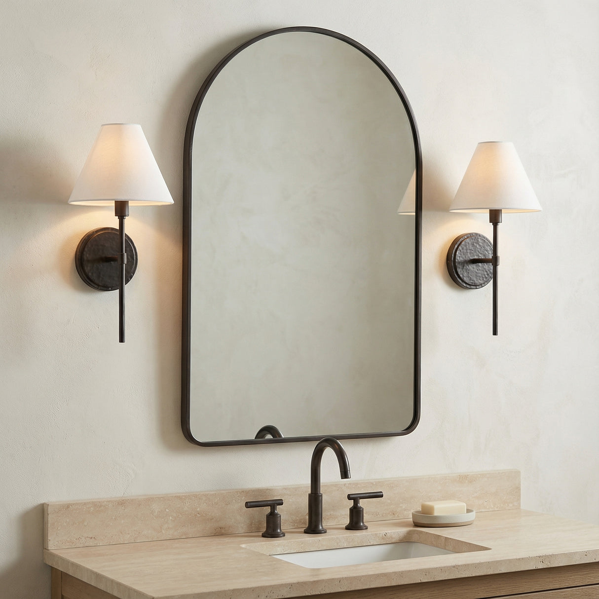Bryson Wall Sconce 14" for Transitional home with Warm Beige Walls