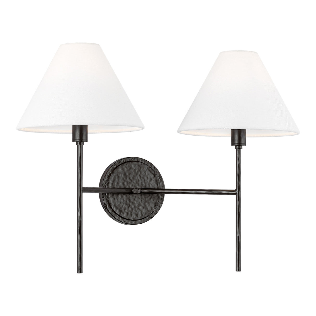 Bryson Double Wall Sconce 14", Aged Iron