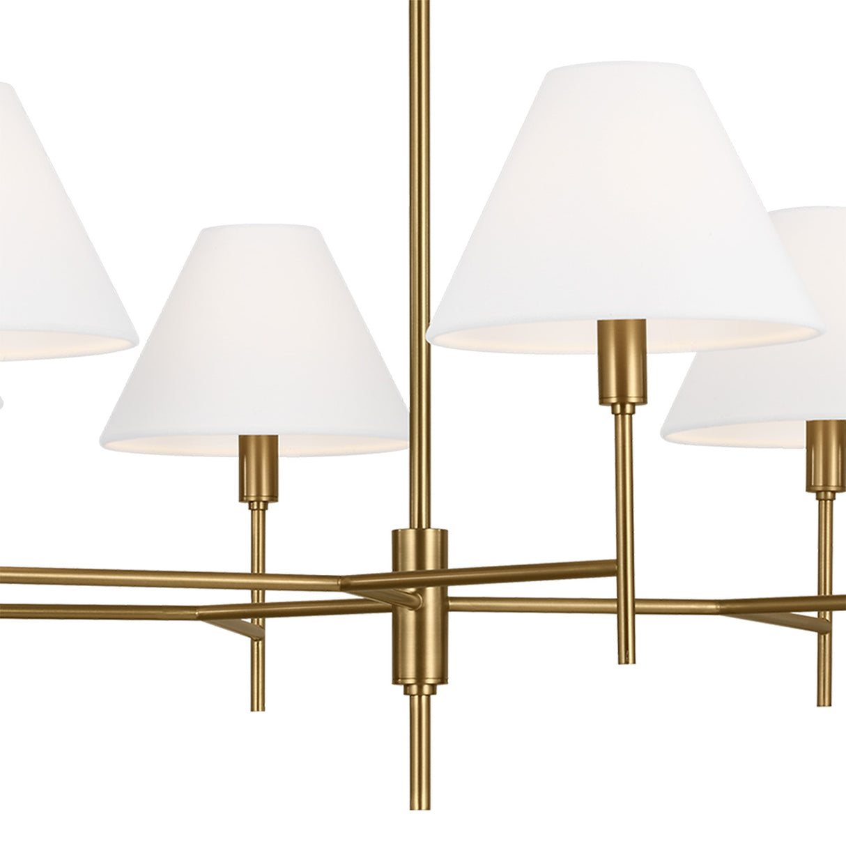 Bryson 6 Light Chandelier 36", Modern Brass