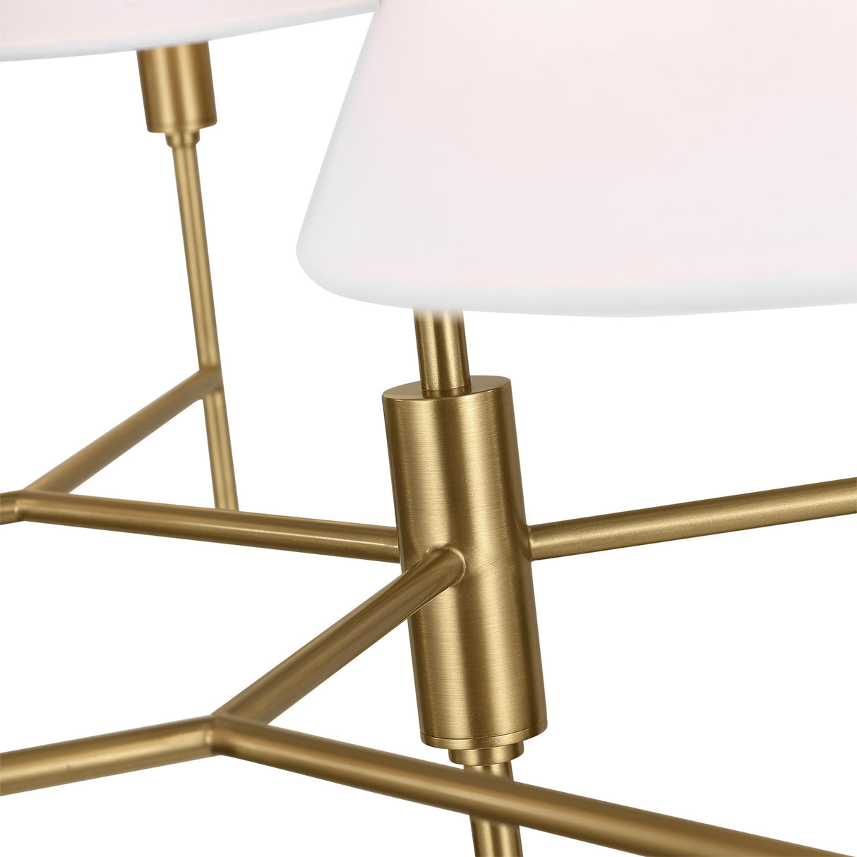 Bryson 6 Light Chandelier 36", Modern Brass