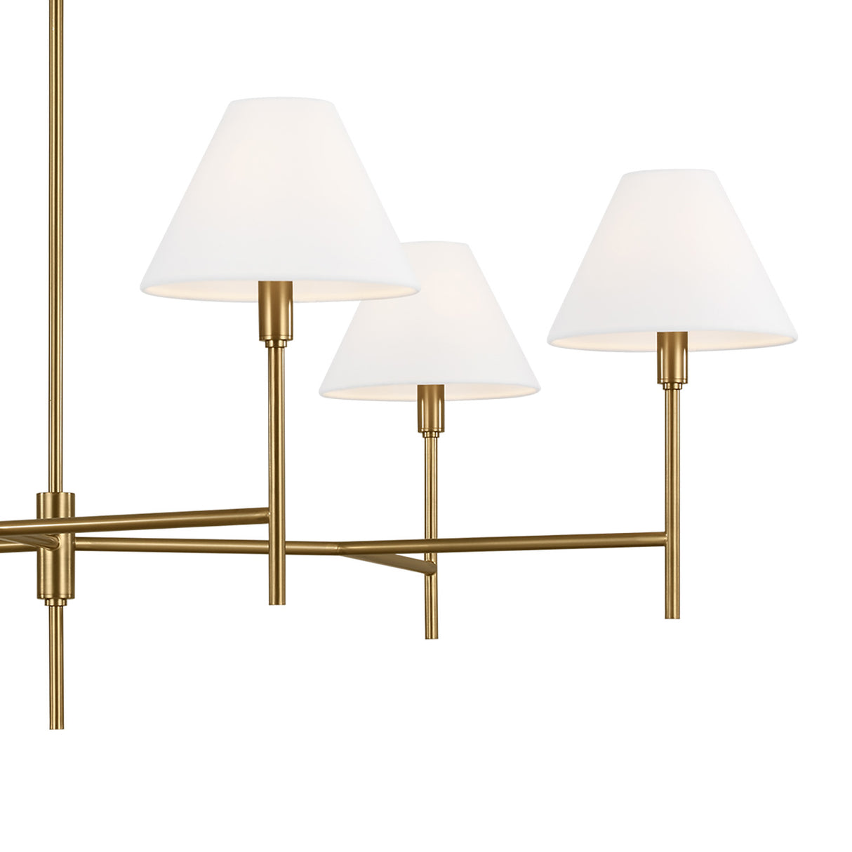 Bryson 6 Light Chandelier 48", Modern Brass