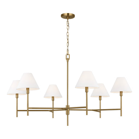 Bryson 6 Light Chandelier 48", Modern Brass
