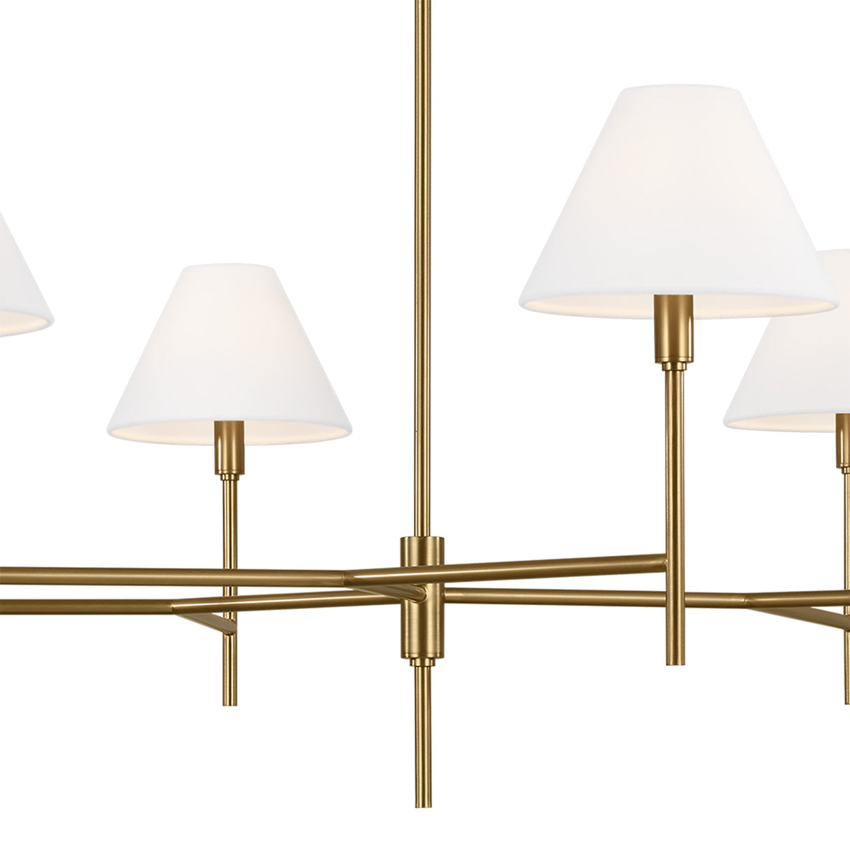 Bryson 6 Light Chandelier 48", Modern Brass
