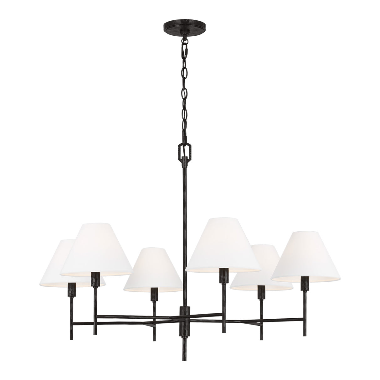 Bryson 6 Light Chandelier 36", Aged Iron