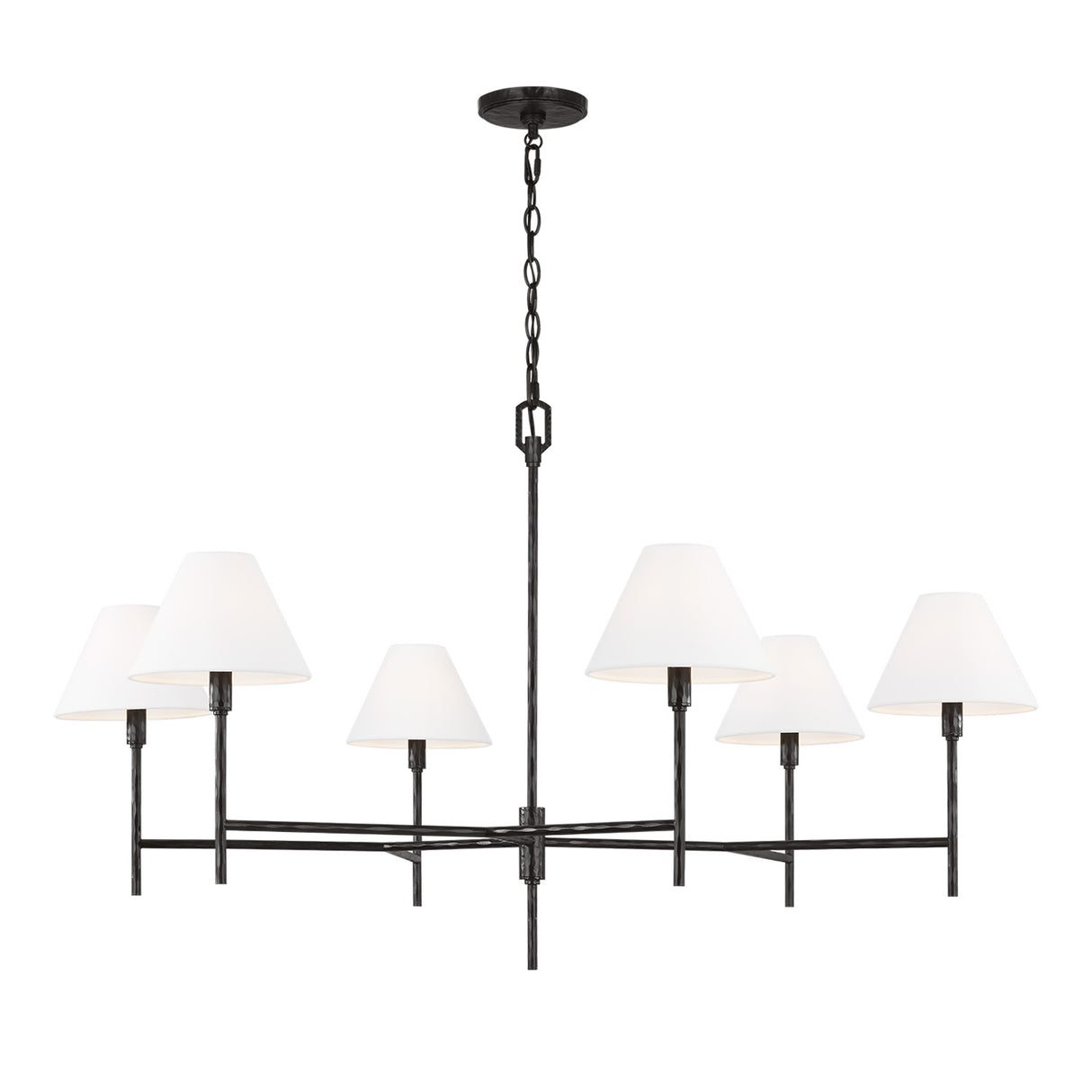 Bryson 6 Light Chandelier 48", Aged Iron