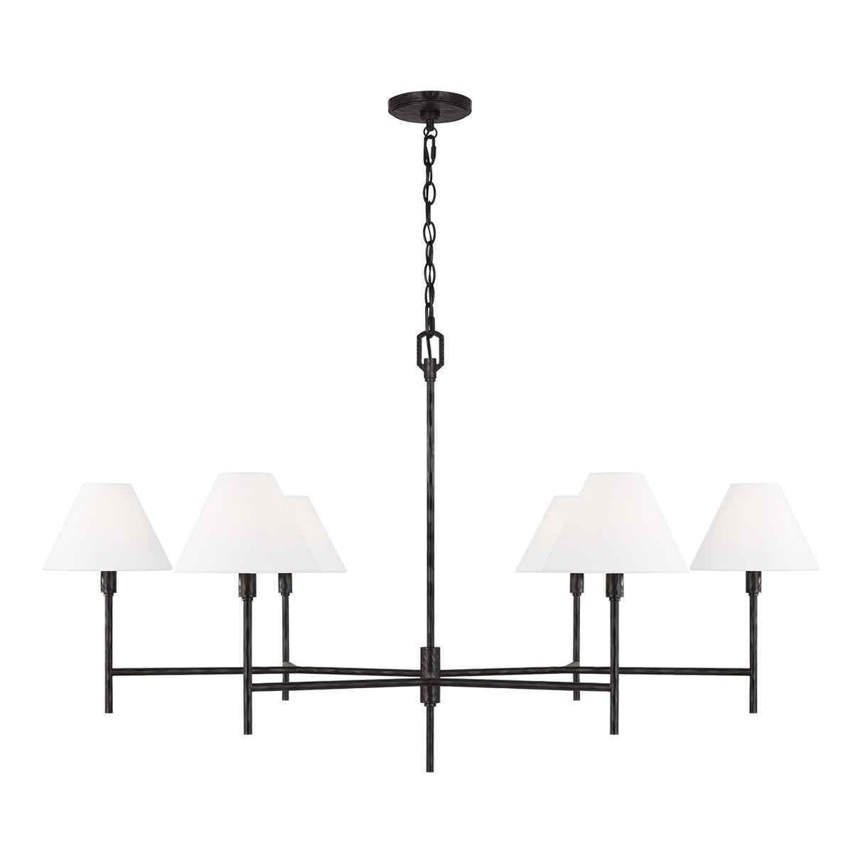 Bryson 6 Light Chandelier 48", Aged Iron