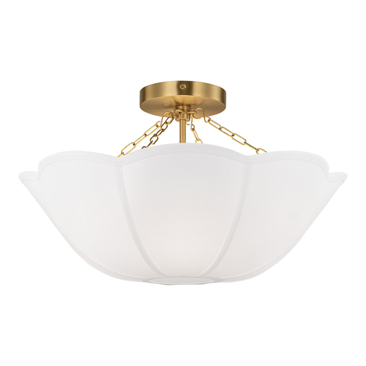 Ava Semi-Flush 18", Modern Brass