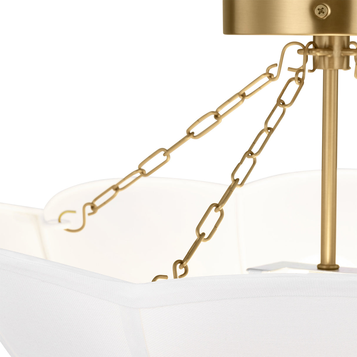 Ava Semi-Flush 18", Modern Brass