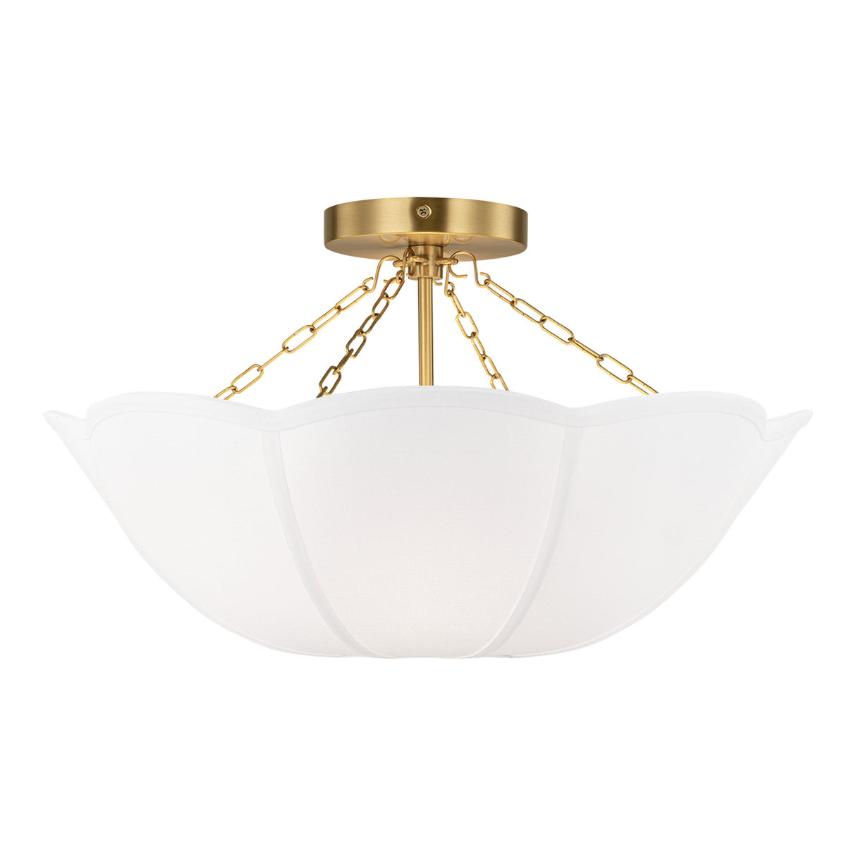 Ava Semi-Flush 18", Modern Brass