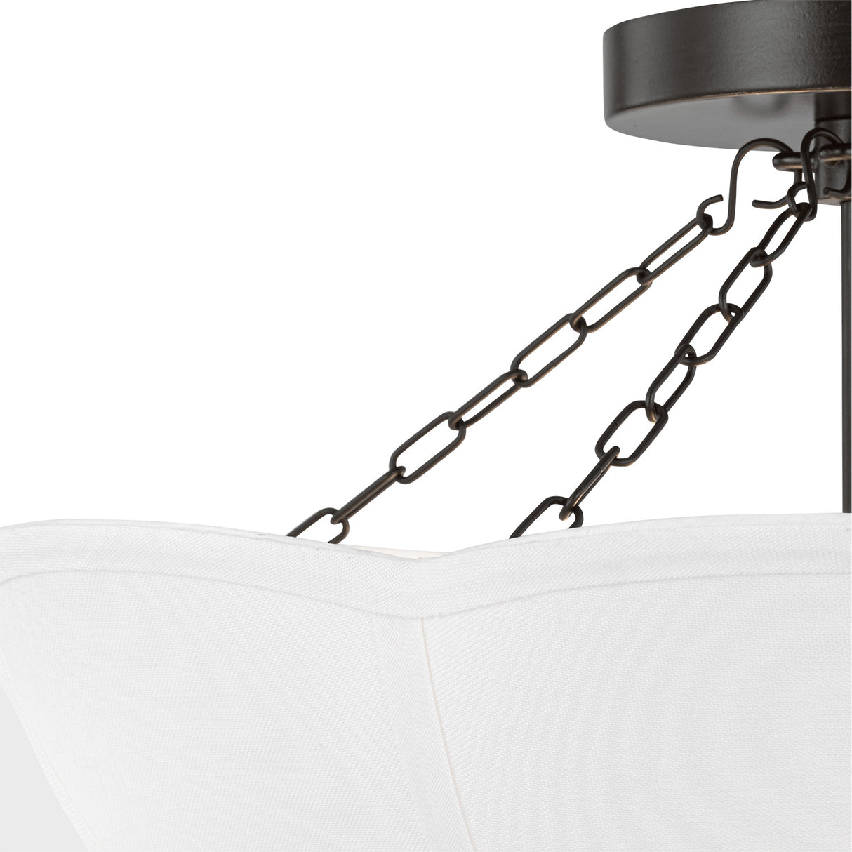 Ava Semi-Flush 18", Aged Iron