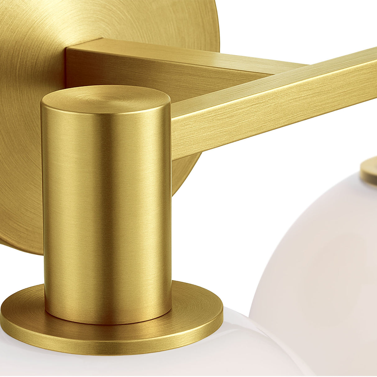 Merrick 2 Light Vanity, Modern Brass