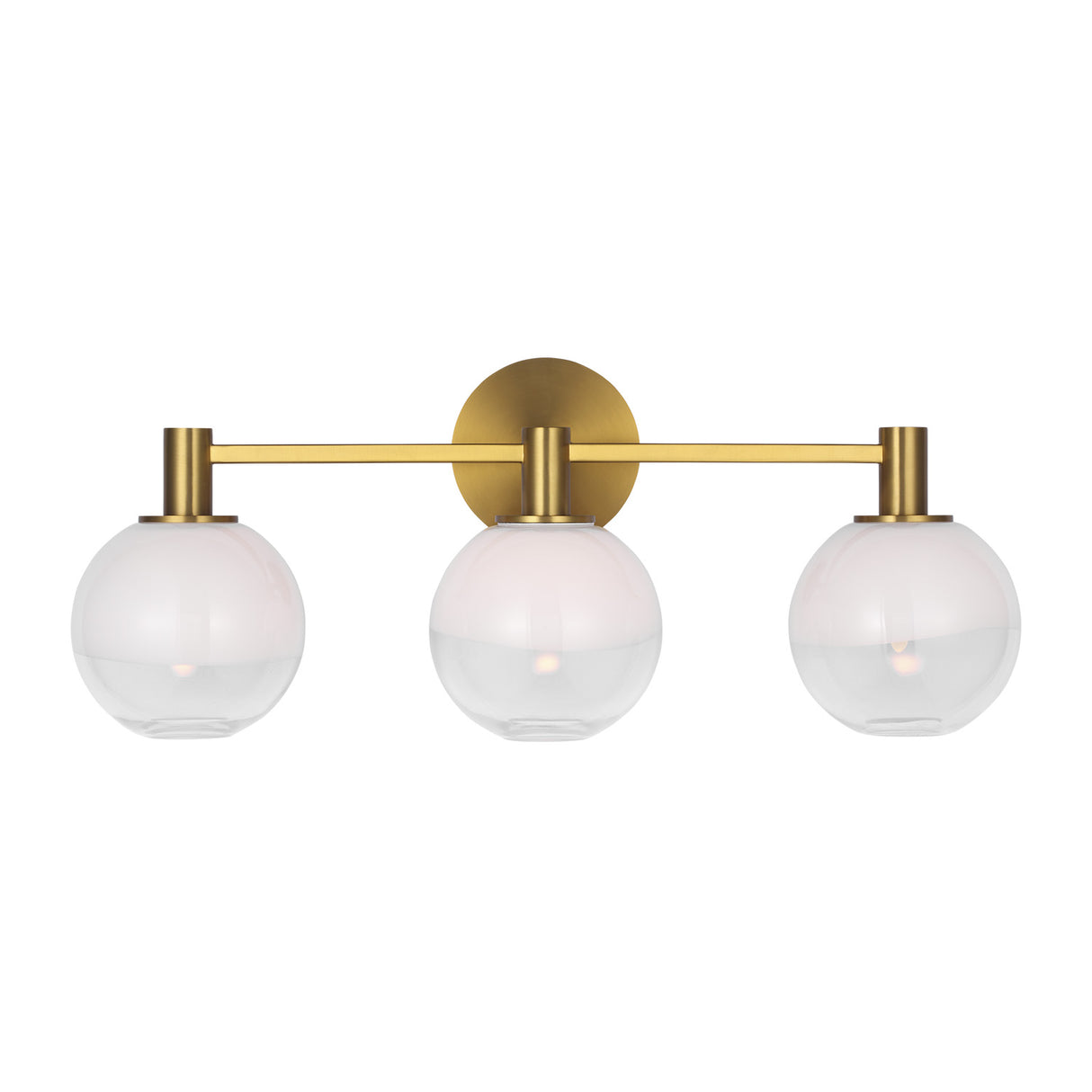 Merrick 3 Light Vanity, Modern Brass