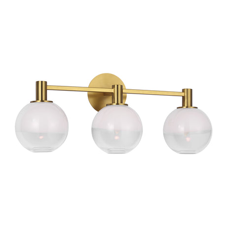 Merrick 3 Light Vanity, Modern Brass