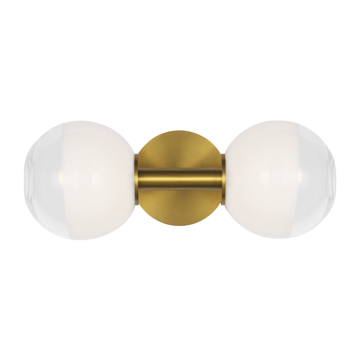 Merrick 2 Light Wall Sconce 15", Modern Brass