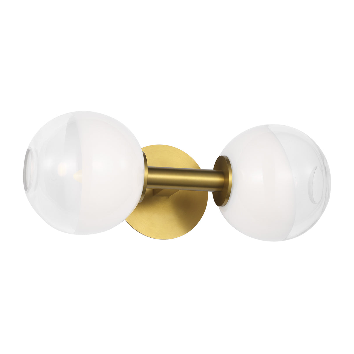 Merrick 2 Light Wall Sconce 15", Modern Brass