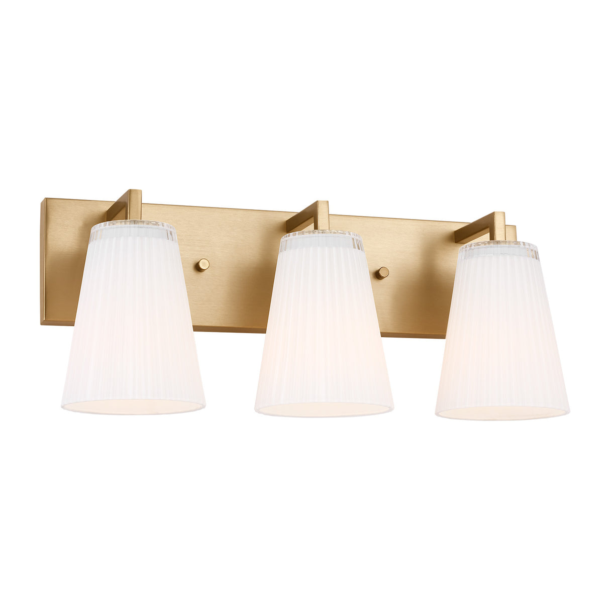 Margot 3 Light Vanity, Satin Brass