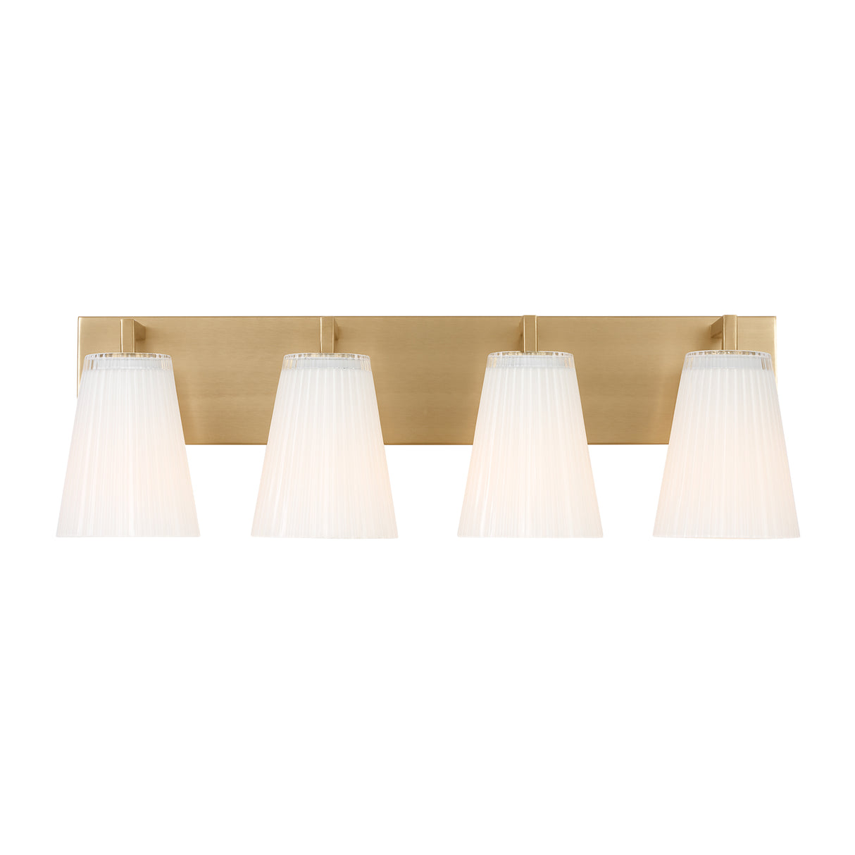 Margot 4 Light Vanity, Satin Brass