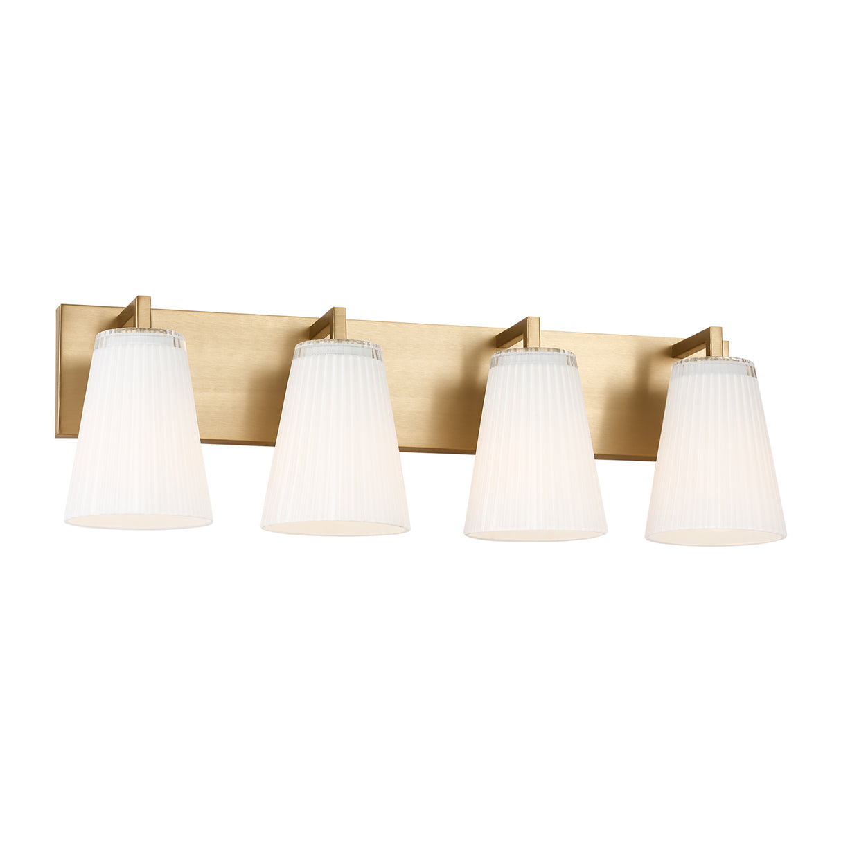 Margot 4 Light Vanity, Satin Brass