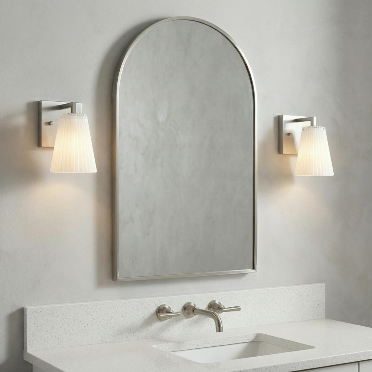 Margot Wall Sconce 8", Brushed Nickel