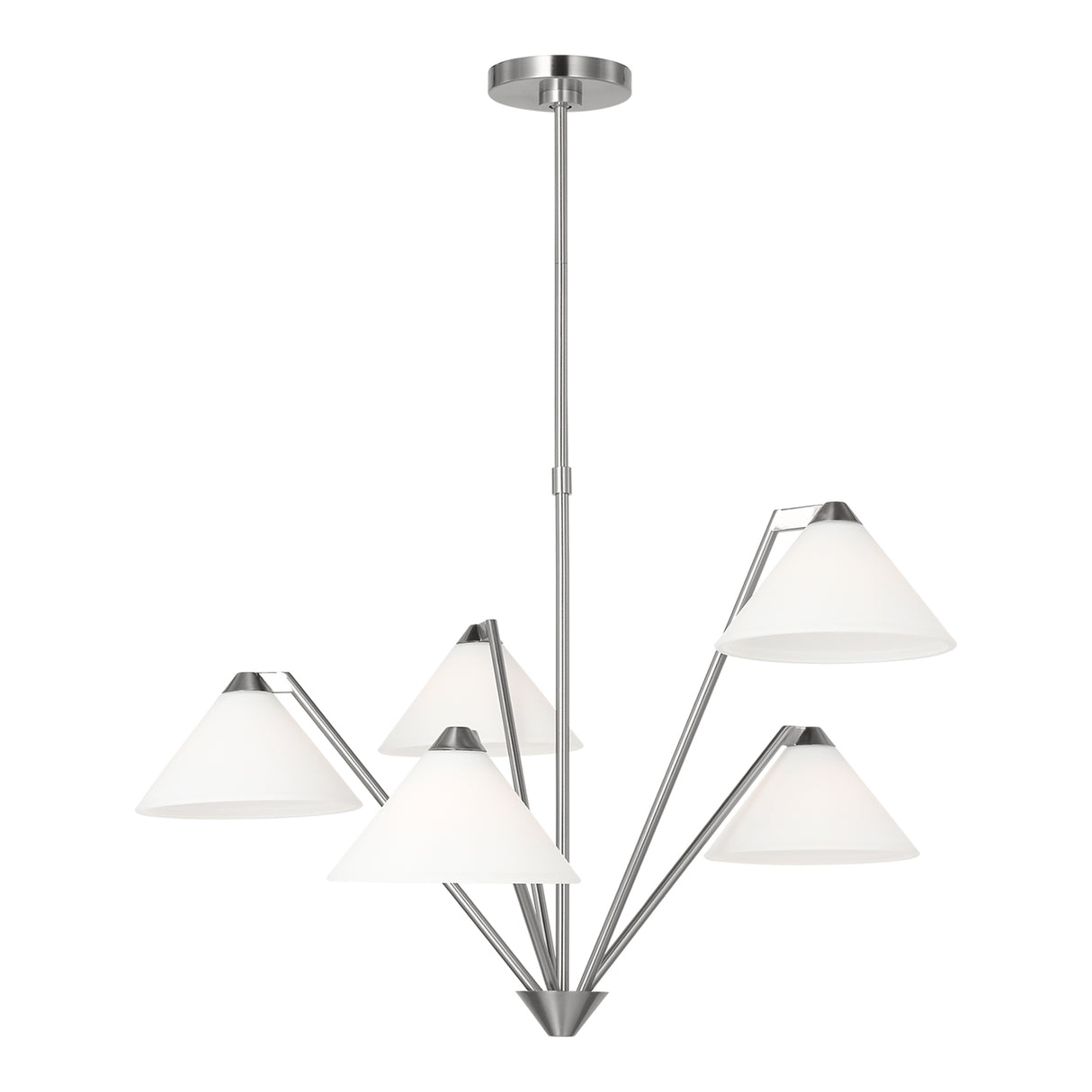 Odalyn 5 Light Chandelier 31", Brushed Nickel