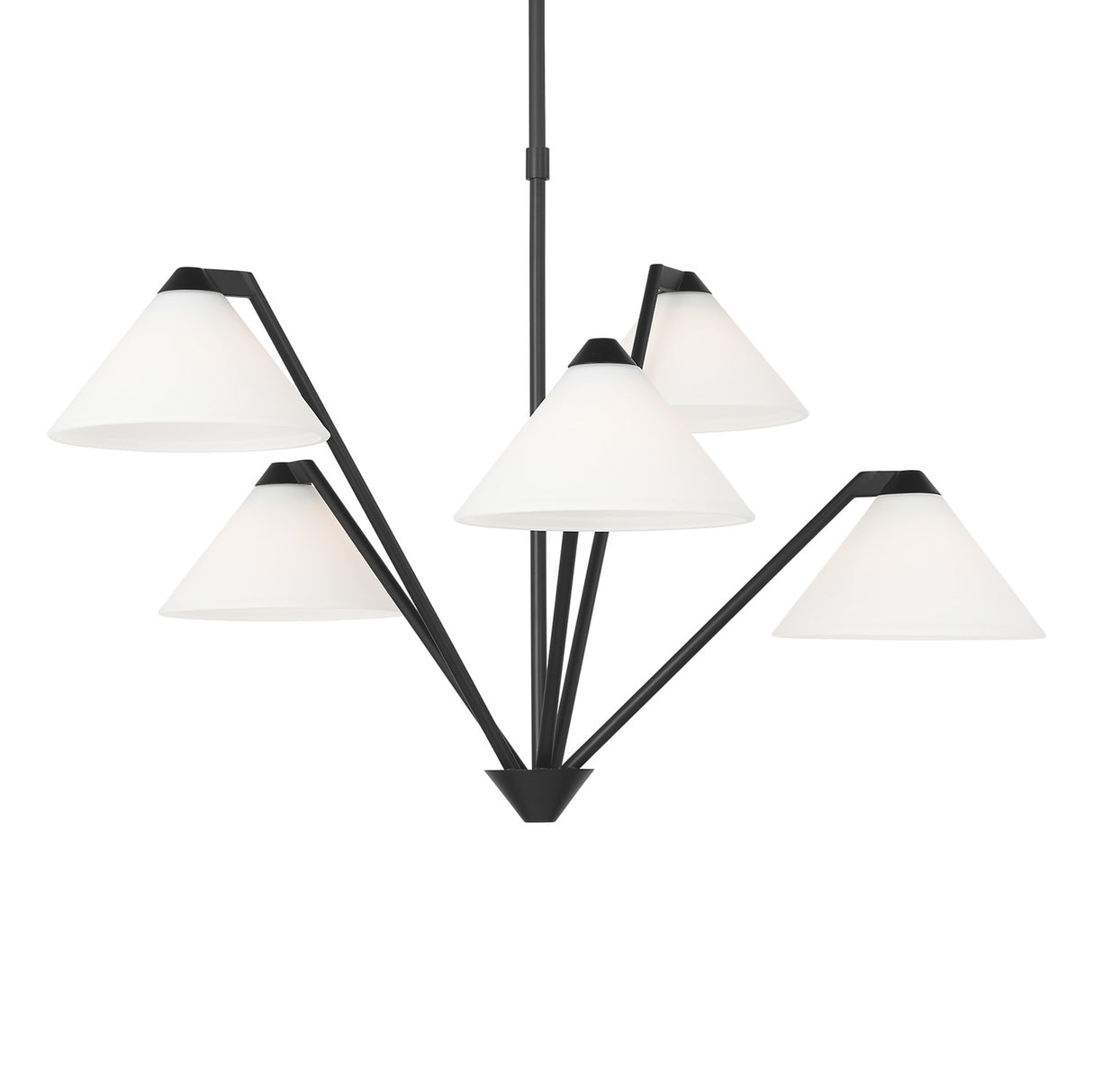 Odalyn 5 Light Chandelier 31", Matte Black