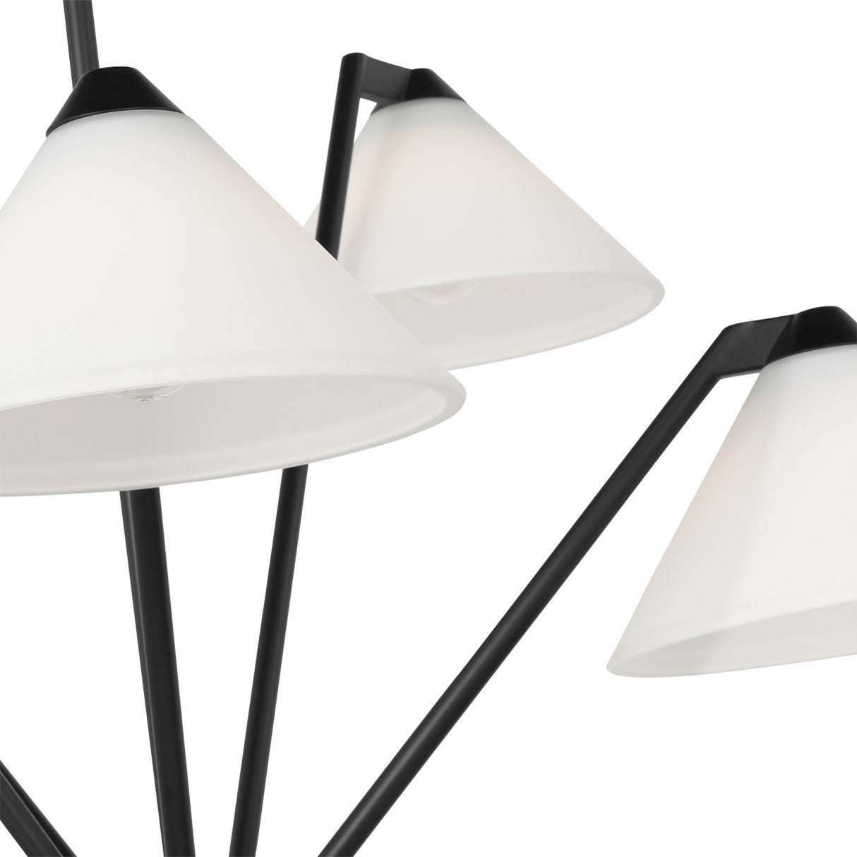 Odalyn 5 Light Chandelier 31", Matte Black