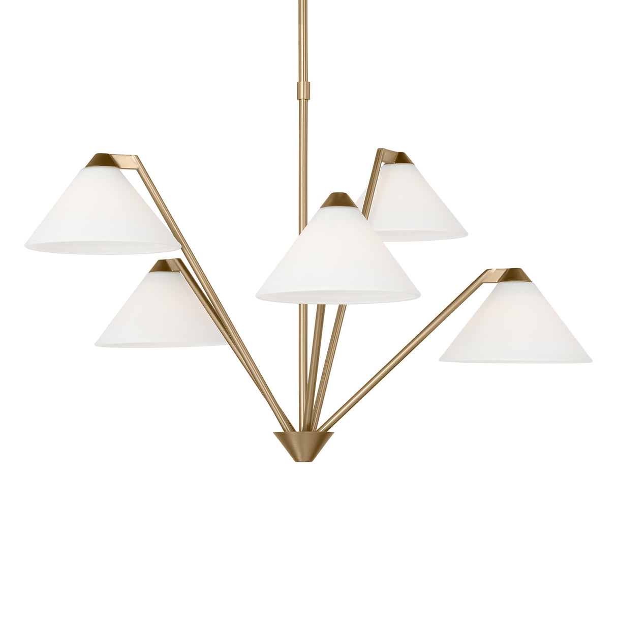 Odalyn 5 Light Chandelier 31", Satin Brass