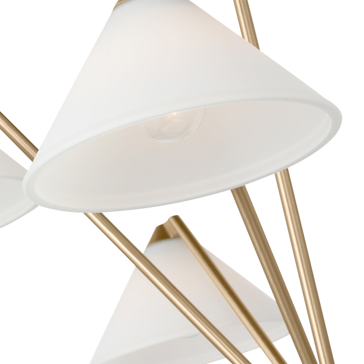 Odalyn 5 Light Chandelier 31", Satin Brass