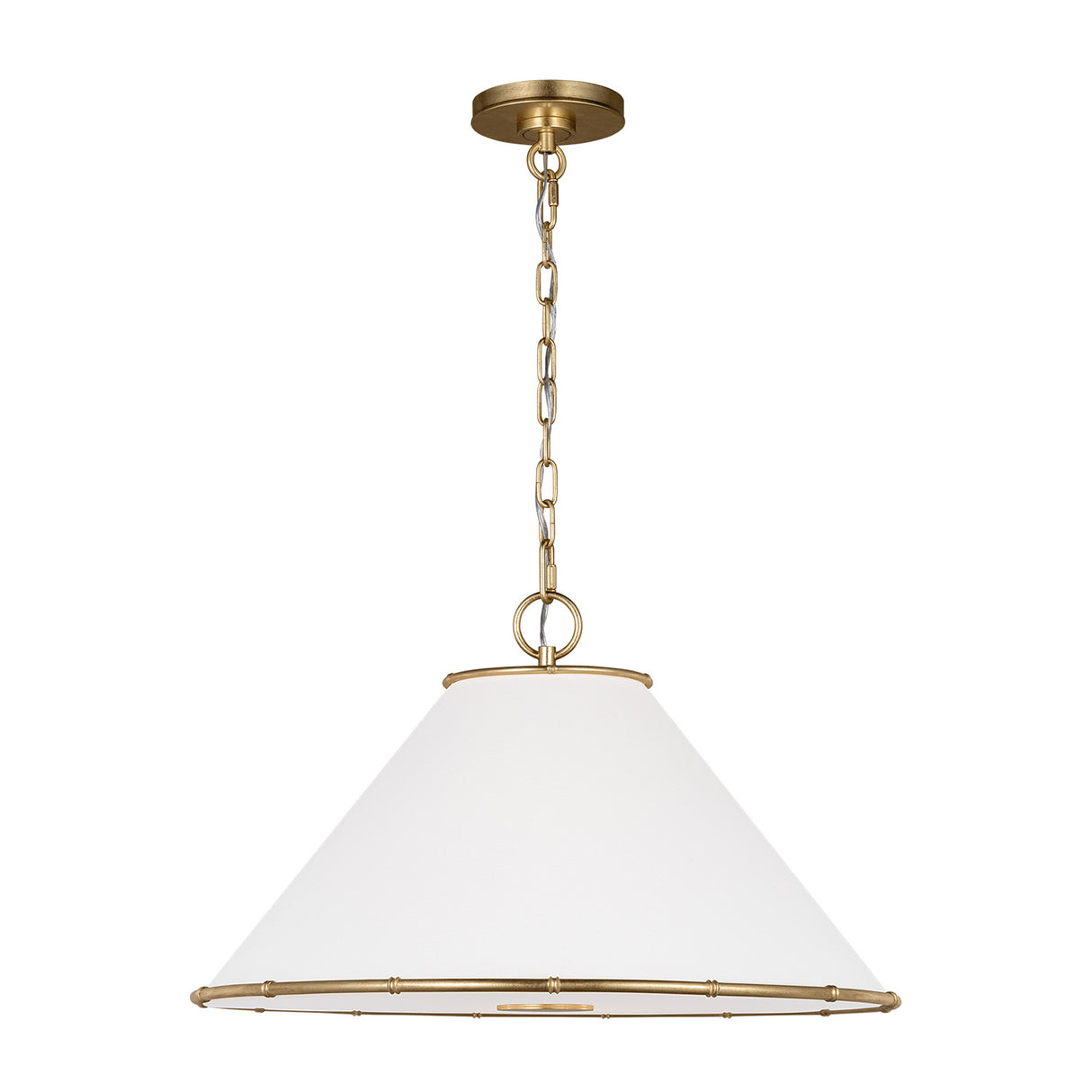 Gael Medium Pendant 22", Gilded Brass