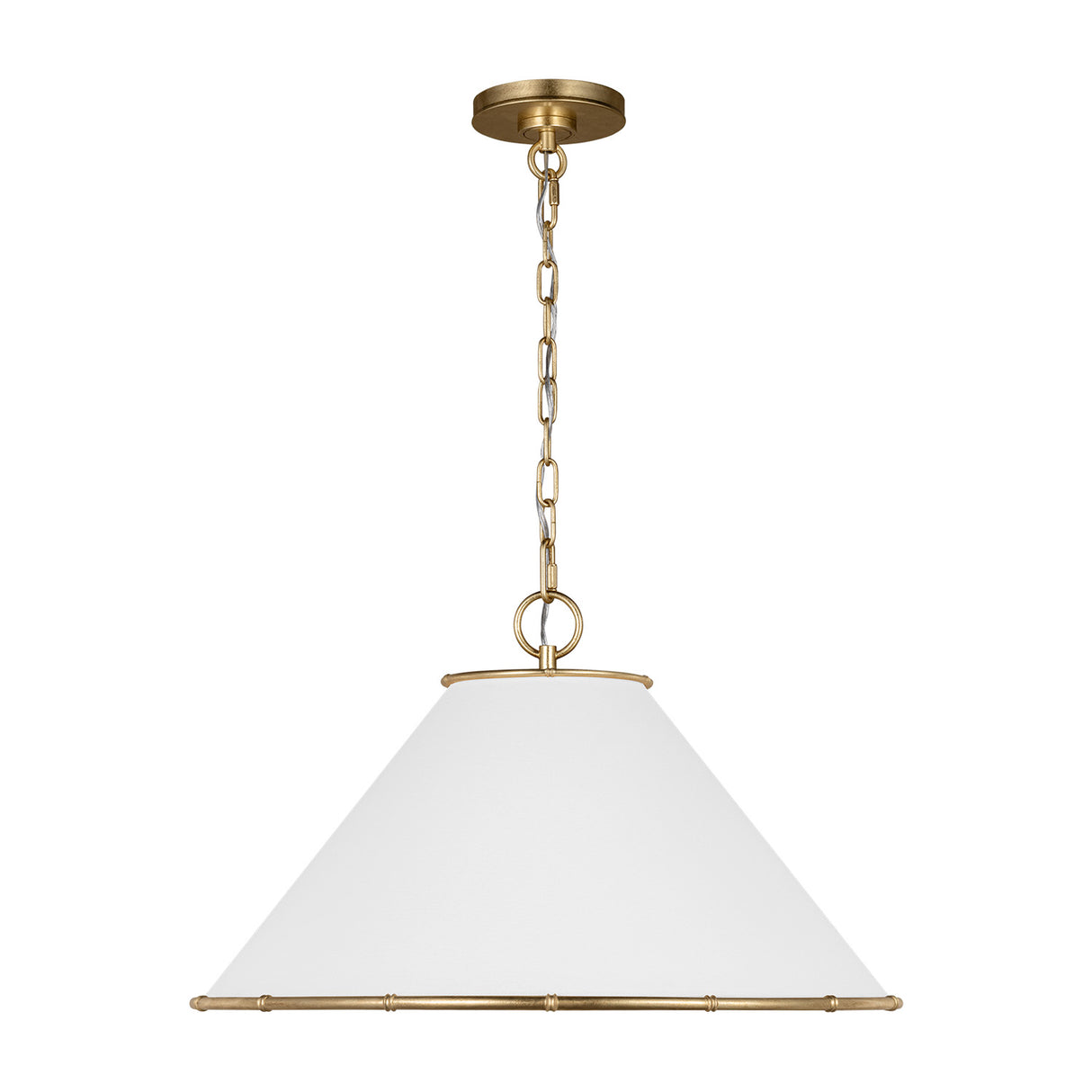 Gael Medium Pendant 22", Gilded Brass