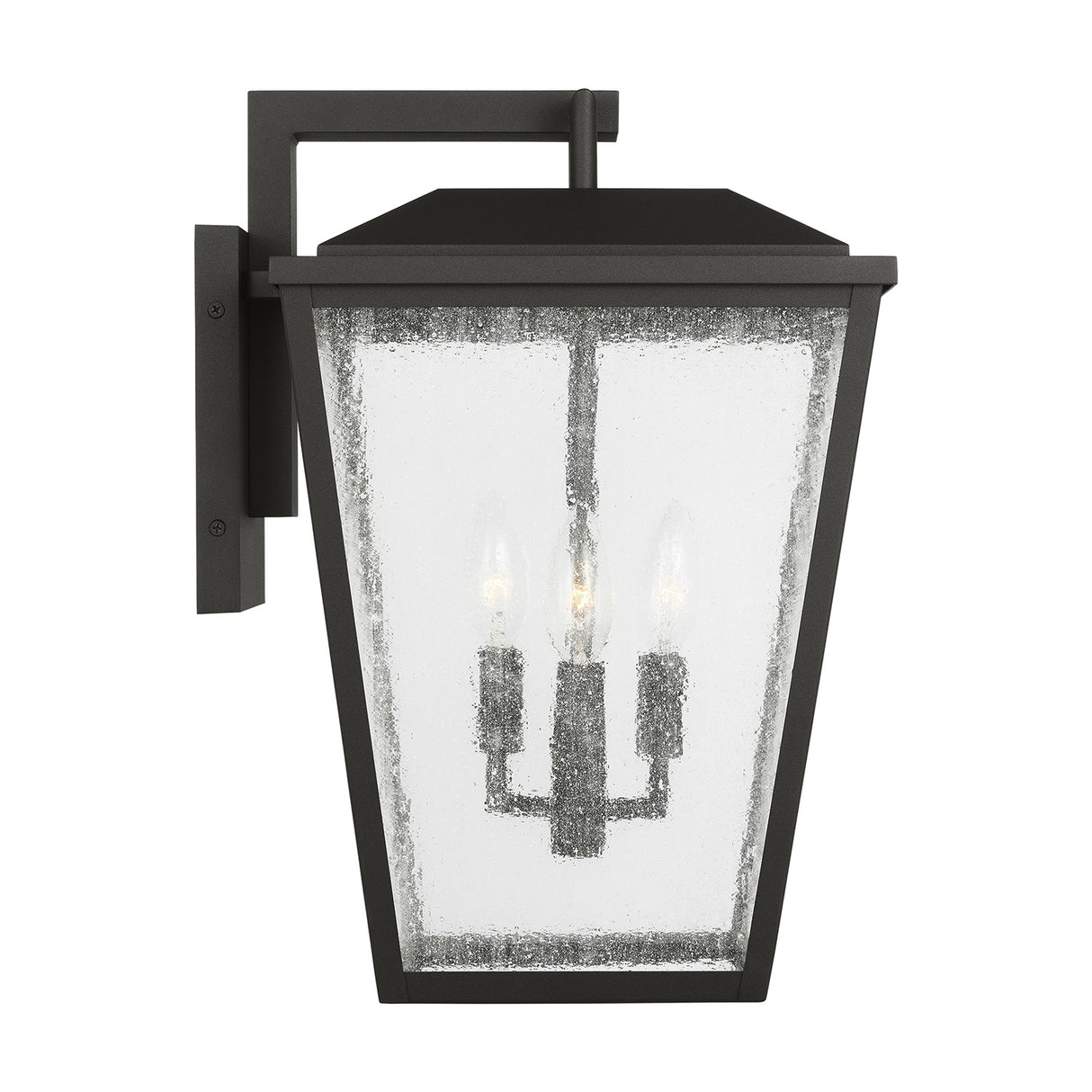Harrison Outdoor Large Wall Light 16", Textured Black