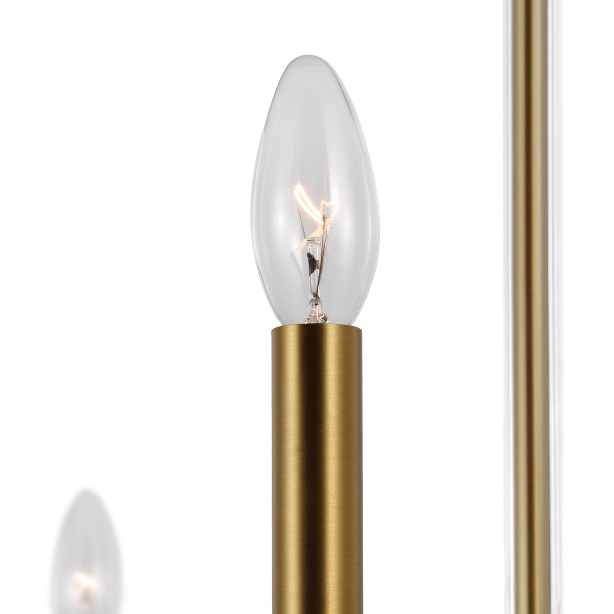 Audrey 5 Light Chandelier 32", Modern Brass