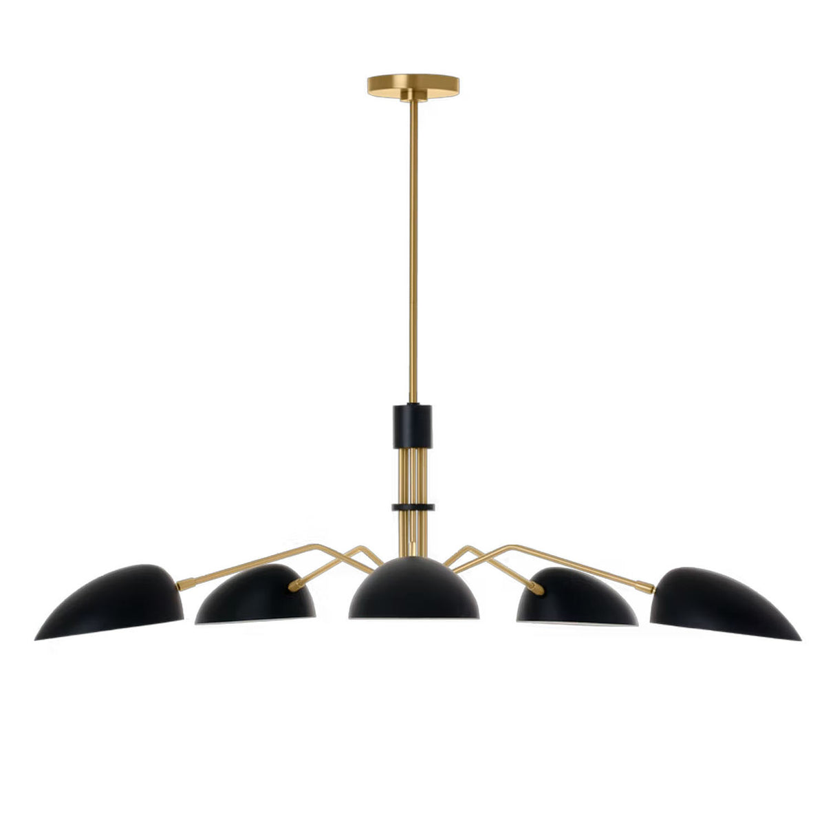 Camden 5 Light Chandelier 48", Matte Black