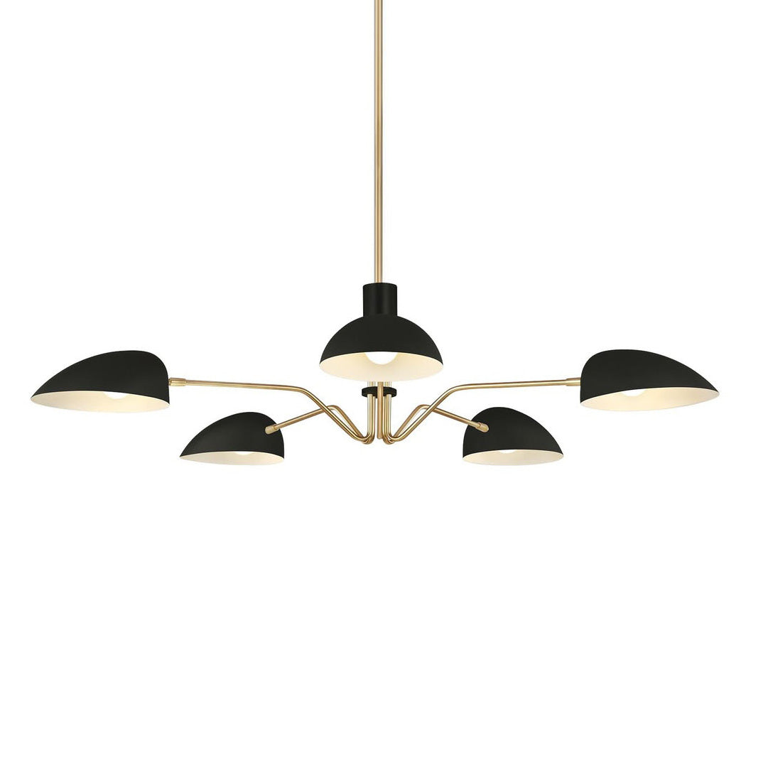 Camden 5 Light Chandelier 48", Matte Black