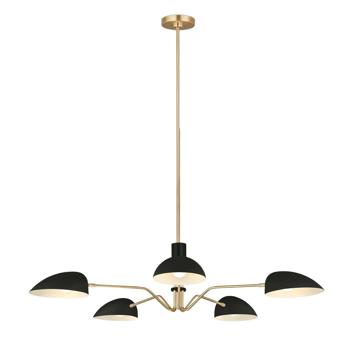 Camden 5 Light Chandelier 48", Matte Black