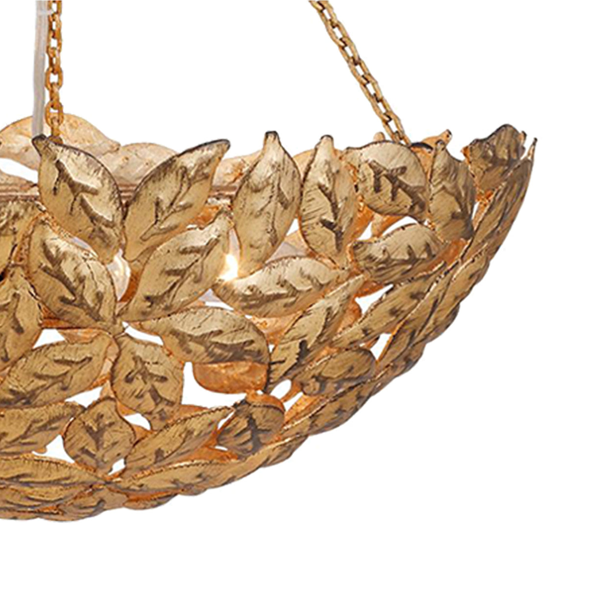 Floren Small Pendant 16", Aged Gilded Brass