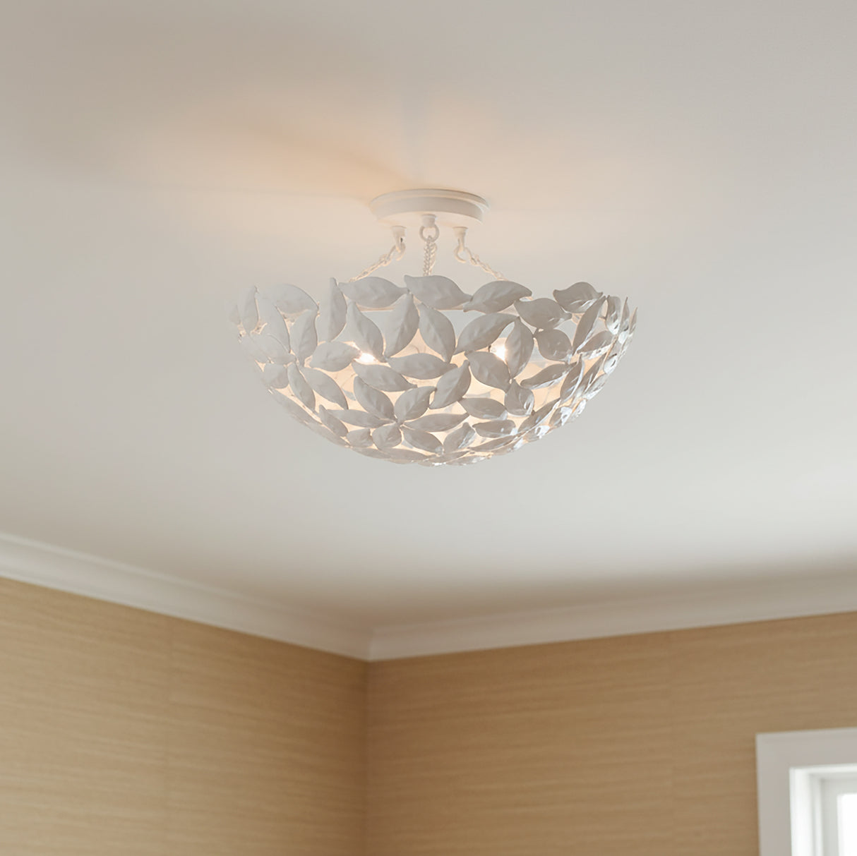 Floren Semi-Flush 16" for Transitional home with White fixture