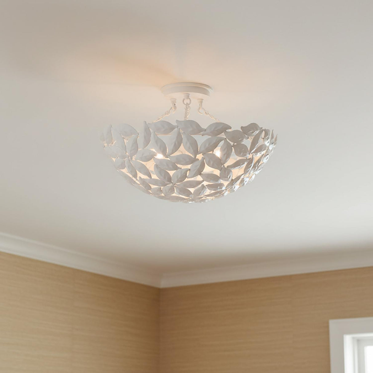 Floren Semi-Flush 16" for Transitional home with White fixture