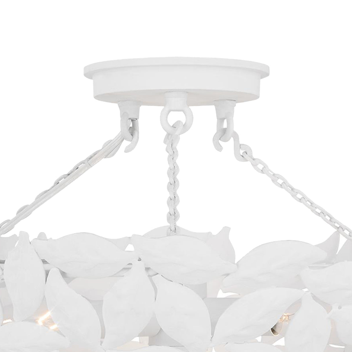 Floren Semi-Flush 16", Textured White