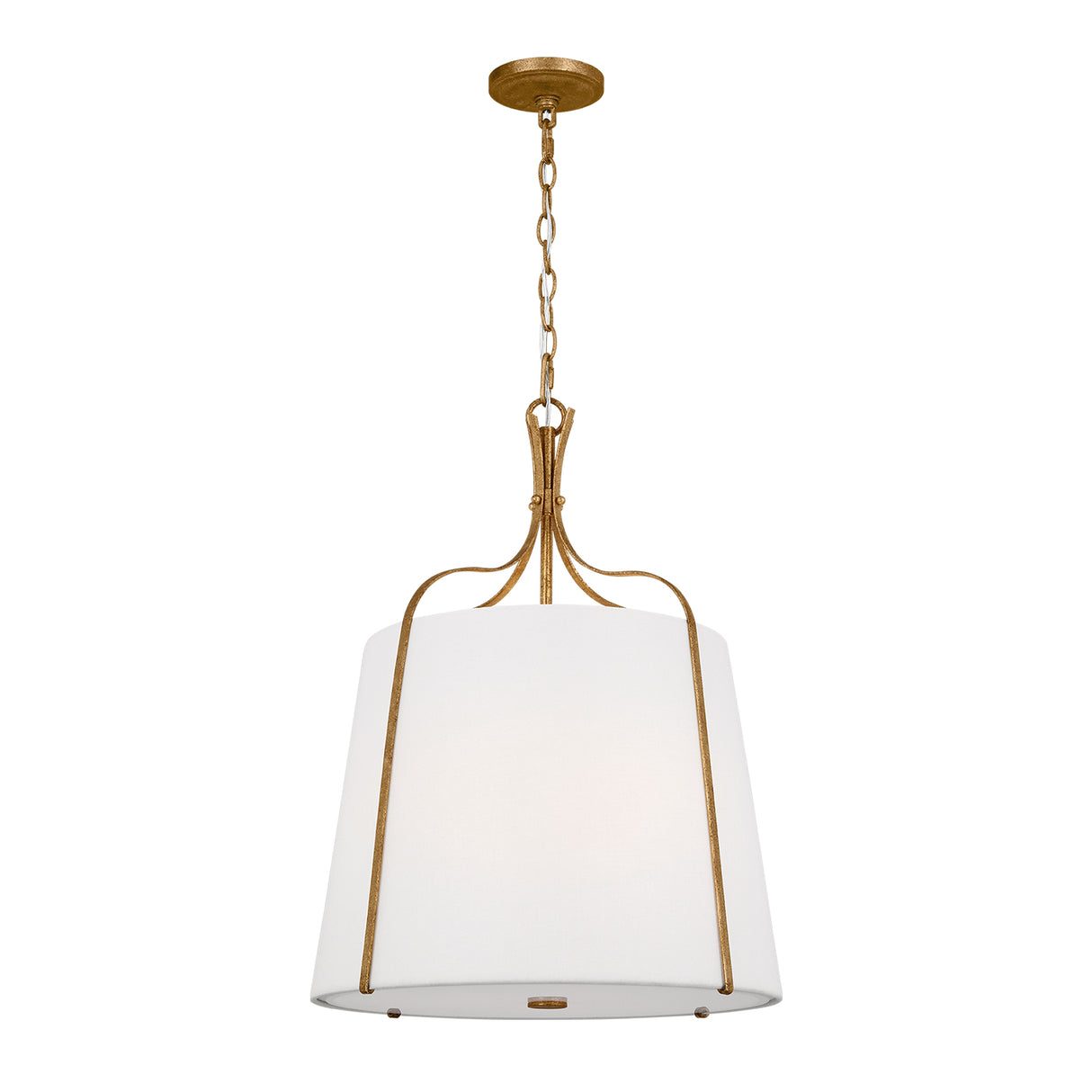 Isleton Medium Pendant 18", Aged Gilded Brass