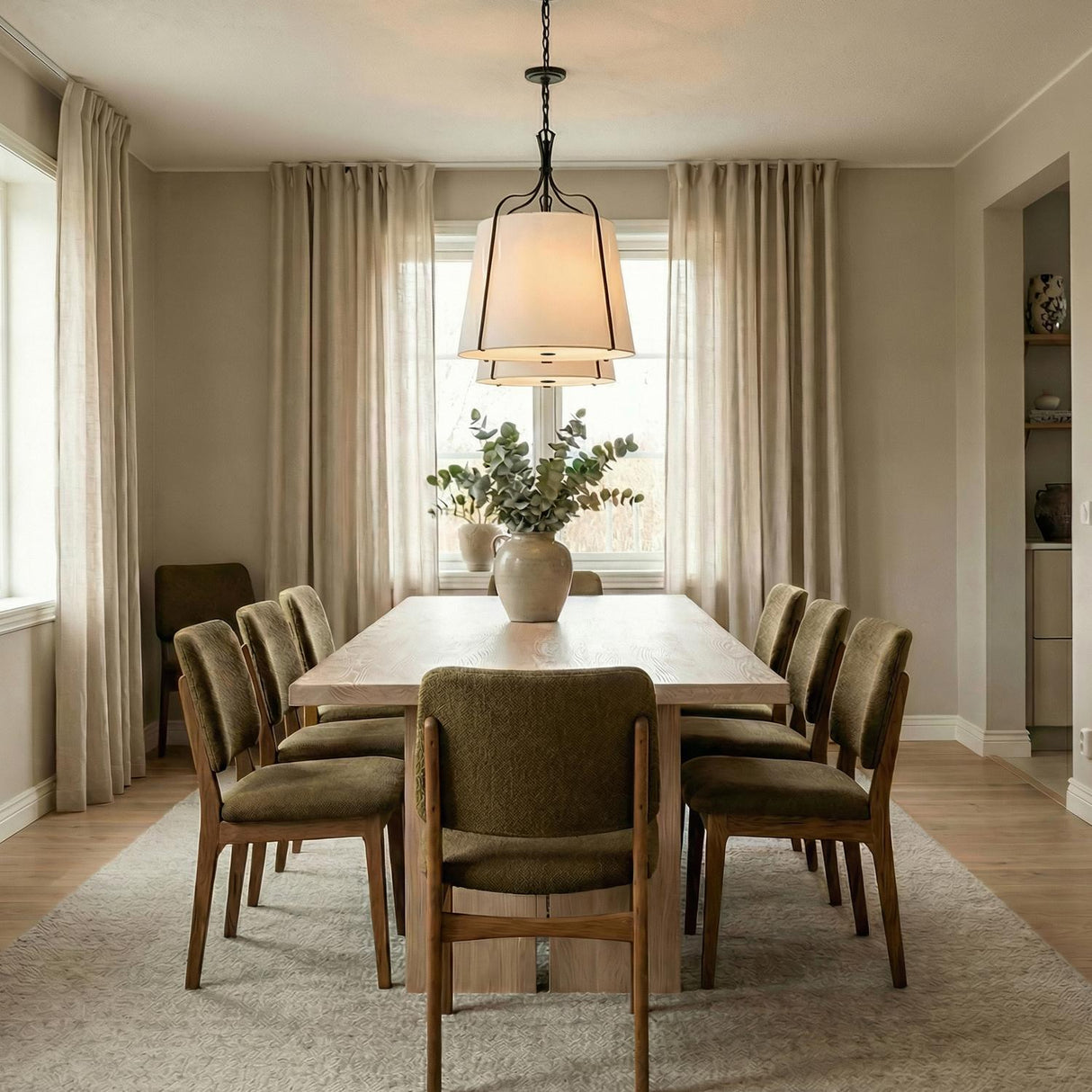 Isleton Medium Pendant 18", Aged Steel