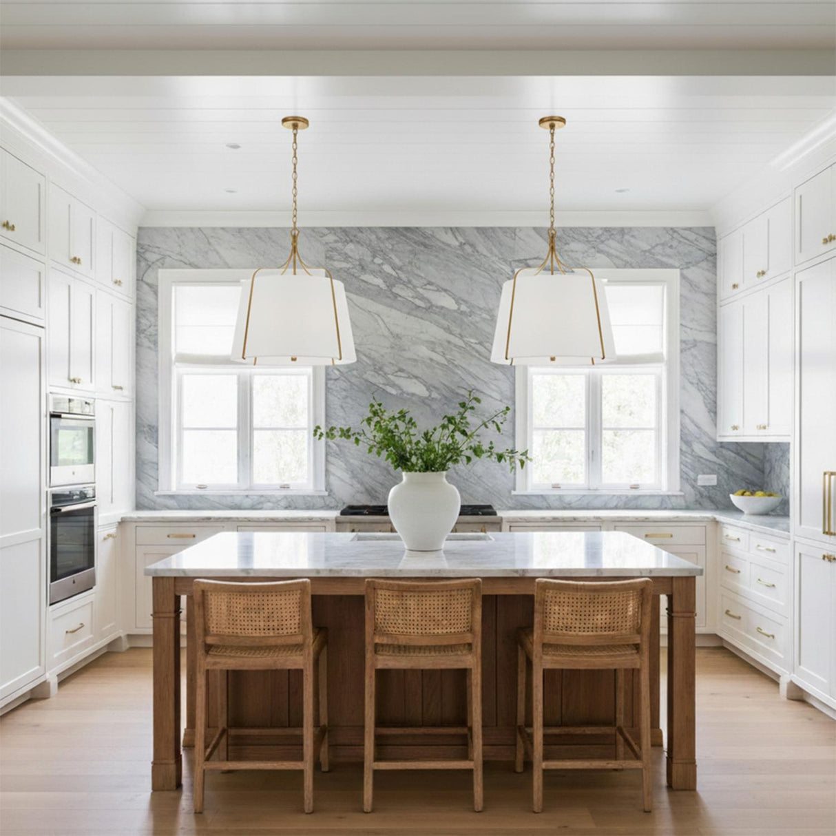 Isleton Large Pendant 24", Aged Gilded Brass