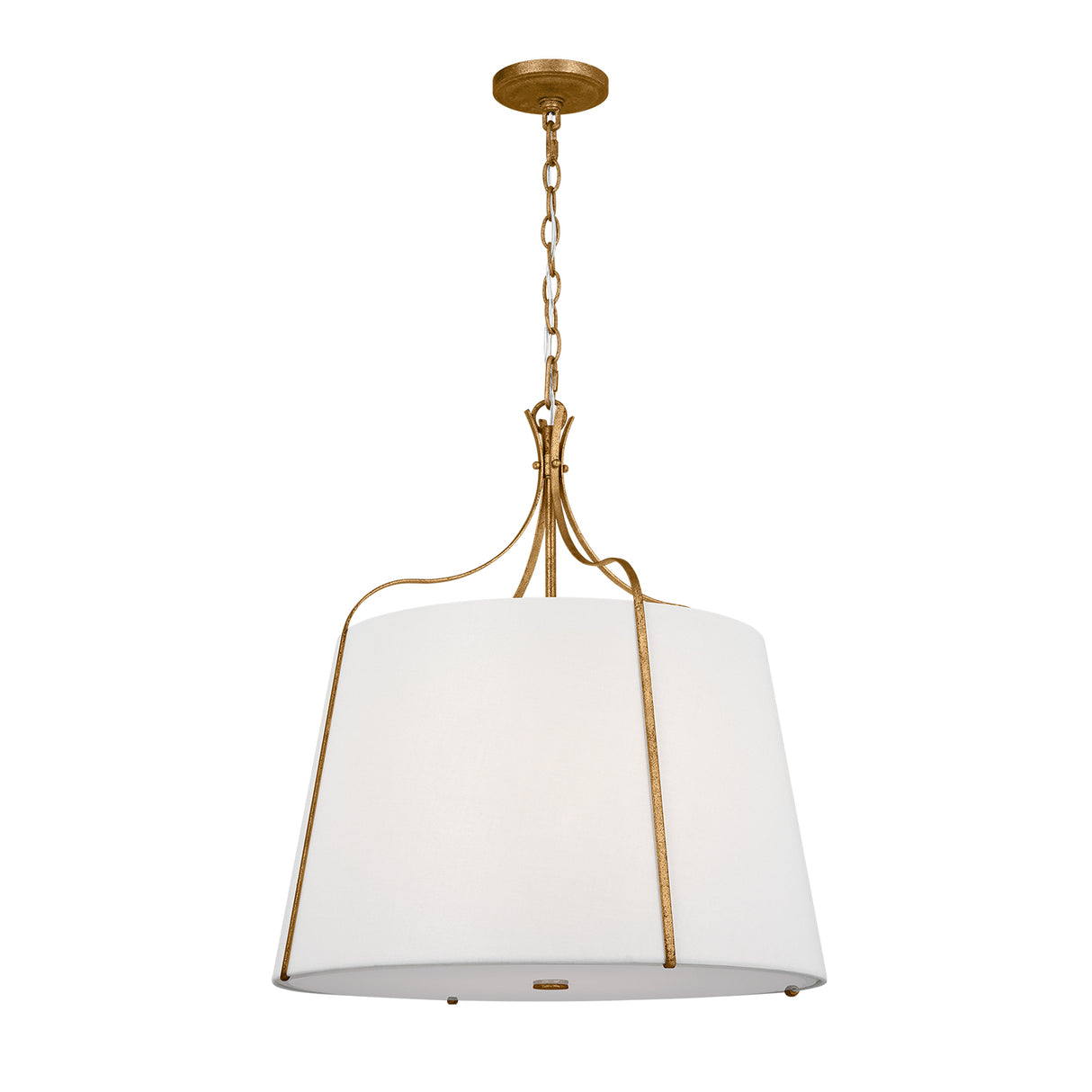 Isleton Large Pendant 24", Aged Gilded Brass
