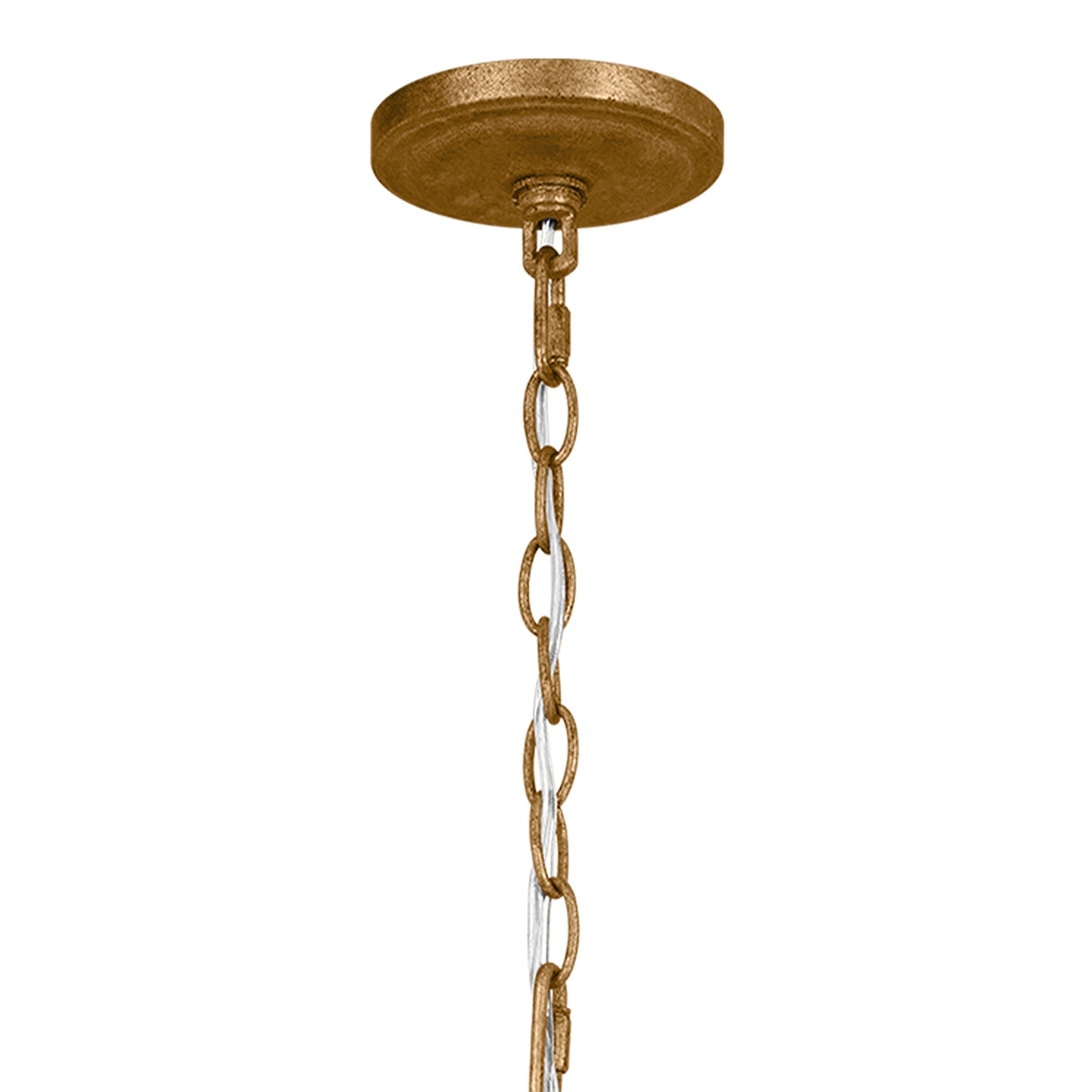 Isleton Large Pendant 24", Aged Gilded Brass