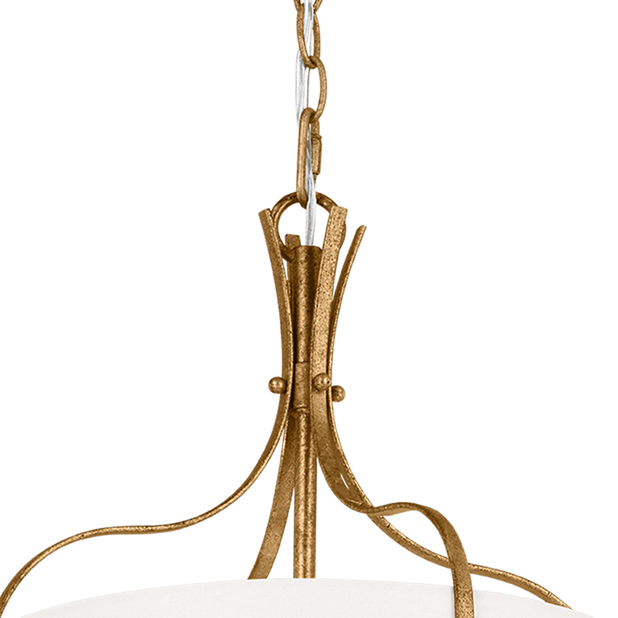 Isleton Large Pendant 24", Aged Gilded Brass