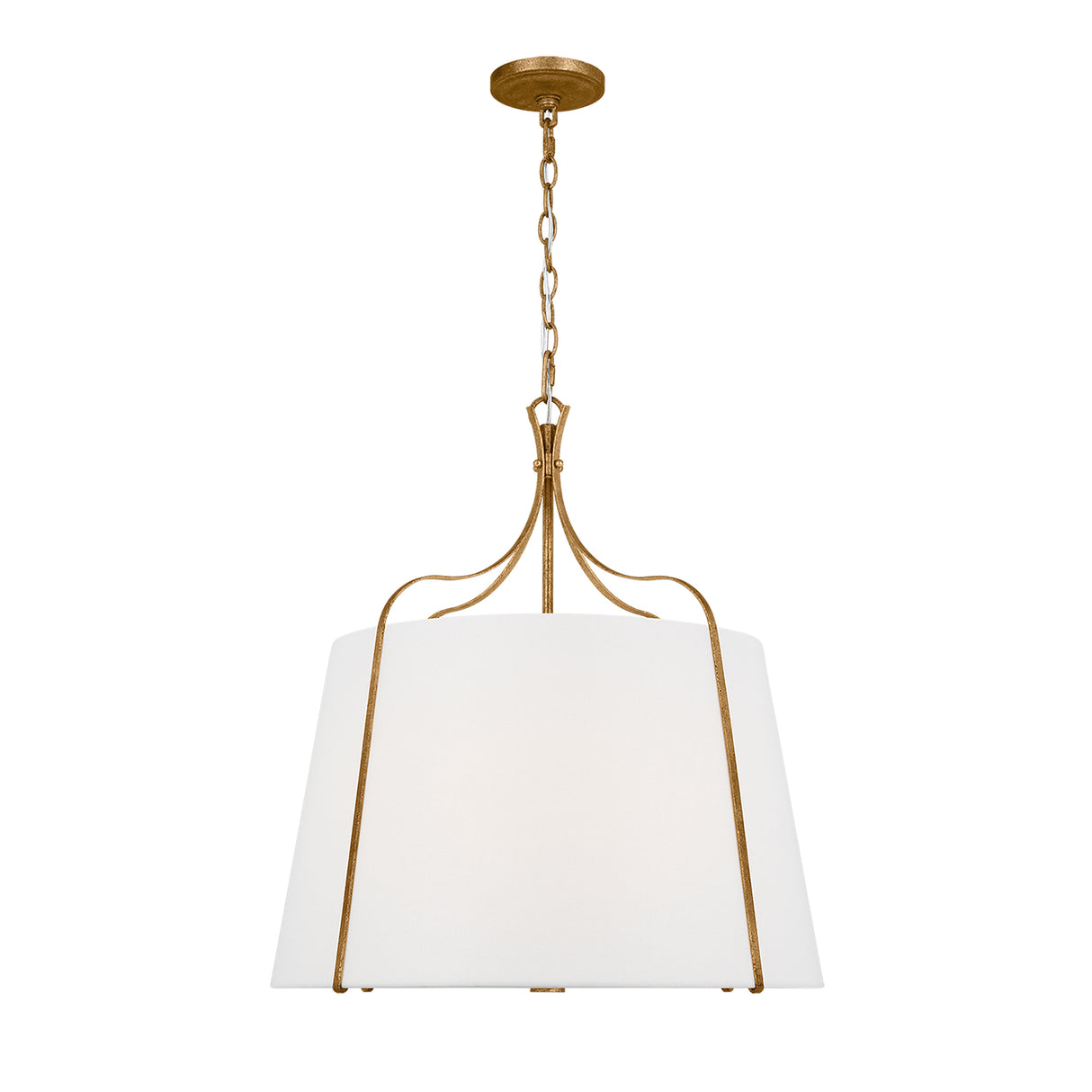 Isleton Large Pendant 24", Aged Gilded Brass