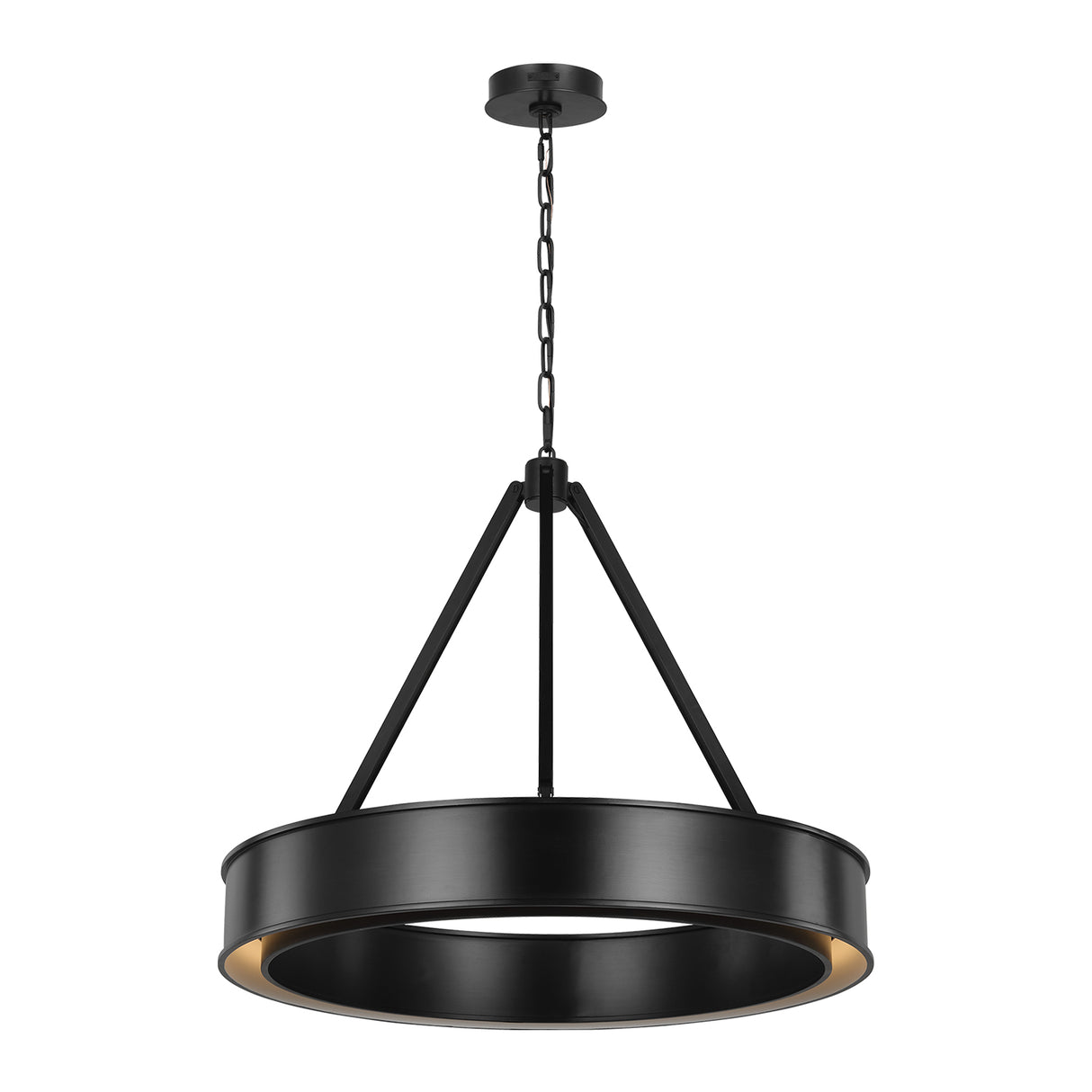 Edwin Medium LED Chandelier 28", Aged Iron