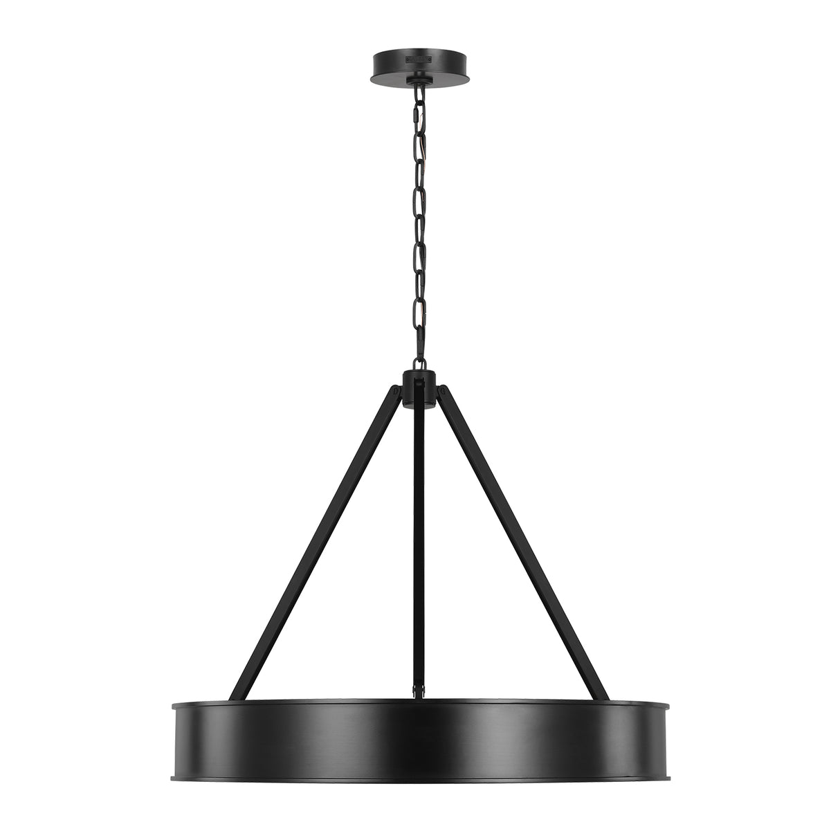 Edwin Medium LED Chandelier 28", Aged Iron